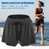 Unique Bargains Womens Flowy Running Shorts Casual High Waisted Workout Shorts 1Pcs
