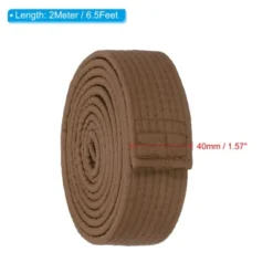 Unique Bargains Polyester Polyester Martial Arts Judo Colored Ranking Belt Brown 1 Pc