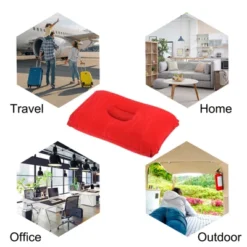 Unique Bargains Hiking Travel Ultralight Flocked Inflatable Camping Pillows 4 Pcs 17" X 11" -Futuro Brand GUEST 71082ab1 ae5b 4a4a 9752 432fdc1459fa