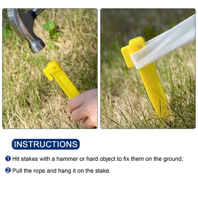 Unique Bargains Tent Stakes Plastic Ground Pegs With Hook Hole For Canopy Tarp 3 Unique Bargains Tent Stakes Plastic Ground Pegs With Hook Hole For Canopy Tarp - Image 3