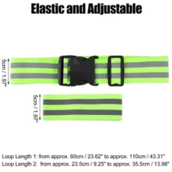 Unique Bargains High Visibility Reflective Belt Running Cycling Gear Green 3 Pcs -Futuro Brand GUEST 71a4e151 22a5 4e7b 890d 3c0efcc697ea
