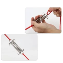 Unique Bargains Rope Buckle Tensioner Silver Tone 4 Pcs -Futuro Brand GUEST 729f6cf8 f51c 4c5b 9e32 18c077deef40