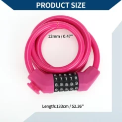 Unique Bargains Bike Lock Adjustable Bike Chain Lock 5 Digit Resettable Bike Cable Lock Purple -Futuro Brand GUEST 739b253d 9564 4d44 b8d5 a40715e3e4ed