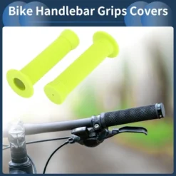 Unique Bargains Bike Handlebar Grips Covers 5.12" Yellow 1 Pair
