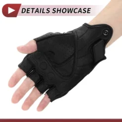 Unique Bargains Motorcycle Half Finger Gloves Black 1 Pair -Futuro Brand GUEST 756d91bc 7c36 4a98 8d25 4d1ae3f4cc7a