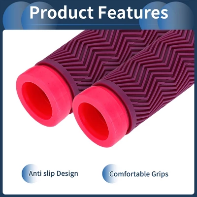 Unique Bargains Bike Handlebar Grips Covers 5.12" Purple 1 Pair 4 Unique Bargains Bike Handlebar Grips Covers 5.12" Purple 1 Pair - Image 4