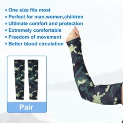 Unique Bargains Basketball Sports Camouflage Cooling Arm Elbow Compression Sleeve Green Blue 1 Pair -Futuro Brand GUEST 7654e366 e455 45e2 8a1c 9fab3ee8bdcd