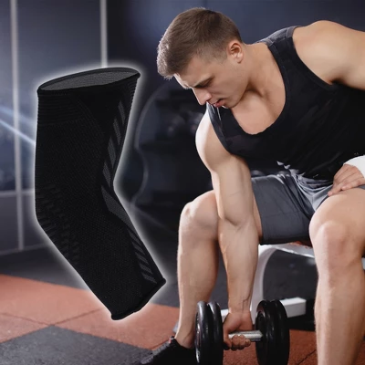 Unique Bargains Nylon Elbow Protection Elbow Pads Tightening Breathable Elbow Brace Support Pad Black For Sports 5 Unique Bargains Nylon Elbow Protection Elbow Pads Tightening Breathable Elbow Brace Support Pad Black For Sports - Image 5