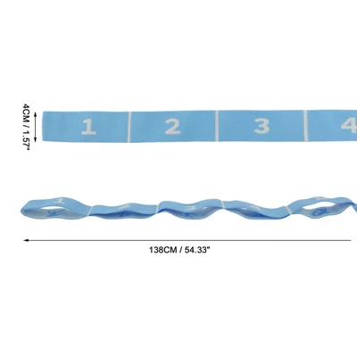 Unique Bargains Durable 12 Grids Yoga Stretch Bands 1 Pc 1 Unique Bargains Durable 12 Grids Yoga Stretch Bands 1 Pc