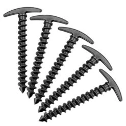 Unique Bargains Outdoor Camping Canopy Tarp Hiking T Shape Spiral Plastic Ground Tent Stakes 5 Packs -Futuro Brand GUEST 76c630a4 cdd3 466b 8efa 7fd40c191af9