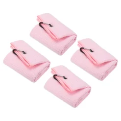 Unique Bargains Microfiber Super Absorbent Waffle Pattern Tri-Fold Golf Towels With D Hooks 4 Pcs 20"x16" -Futuro Brand GUEST 78610abb 6ee7 4876 8645 4c3bb05e7a50