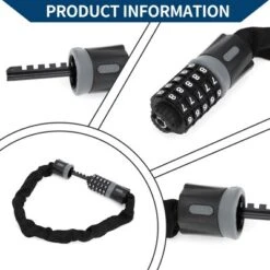 Unique Bargains Security Chain Combination Padlock Resettable 5 Digit Bike Lock