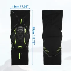 Unique Bargains 2pcs Compression Knee Braces EVA Padded Leg Sleeves Protector Nylon Black Size L