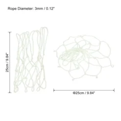 Unique Bargains Mini Tensile-Resistant Sturdy Basketball Net White 9.8"