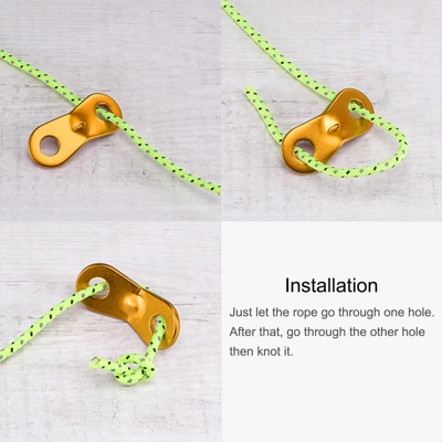 Unique Bargains Aluminum Rope Tensioner Tent Cord Adjuster For Camping Hiking Travel 4 Unique Bargains Aluminum Rope Tensioner Tent Cord Adjuster For Camping Hiking Travel - Image 4