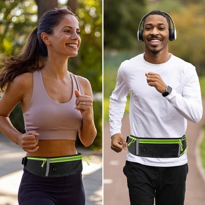 Unique Bargains Waist Pack Bag With Water Bottle Holder Black Green 1 Pc 5 Unique Bargains Waist Pack Bag With Water Bottle Holder Black Green 1 Pc - Image 5