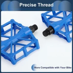 Unique Bargains Cycling Bike Pedal 9/16" Spindle Aluminum Alloy Road Mountain BMX MTB Bike Blue -Futuro Brand GUEST 7efd29c0 a754 4e37 8357 d1af89cc7ef2