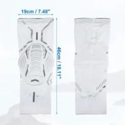 Unique Bargains 2pcs Compression Knee Braces EVA Padded Leg Sleeve Protector Nylon White Size XL
