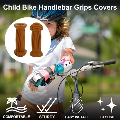 Unique Bargains Child Bike Handlebar Grips Covers 3.94" Brown 1 Pair 1 Unique Bargains Child Bike Handlebar Grips Covers 3.94" Brown 1 Pair