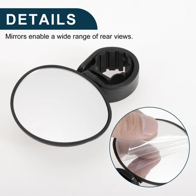Bike Rearview Mirror 9.5x6.8cm Adjustable | Front Handlebar Bike Mirror Black For Bicycle Mountain Road Bike 1 Pcs 3 Bike Rearview Mirror 9.5x6.8cm Adjustable | Front Handlebar Bike Mirror Black For Bicycle Mountain Road Bike 1 Pcs - Image 3
