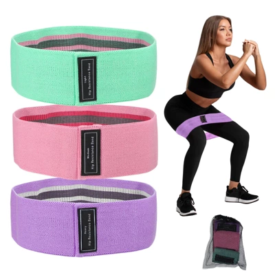 Unique Bargains Elastic Non-Slip Exercise Loops With Bag And Instruction Booty Resistance Bands 3 Pcs 5 Unique Bargains Elastic Non-Slip Exercise Loops With Bag And Instruction Booty Resistance Bands 3 Pcs - Image 5