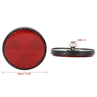 Unique Bargains M6x1.0 Red Universal Screw Mount Round Warning Reflector For Motorcycle 2 Unique Bargains M6x1.0 Red Universal Screw Mount Round Warning Reflector For Motorcycle - Image 2