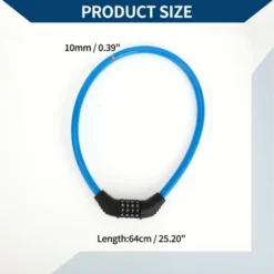 Unique Bargains Bicycle Lock Security Lock Resettable 4 Digit Combination Chain Bike Lock Blue -Futuro Brand GUEST 81abff4f 2995 4278 a5bd 43540ef903fe