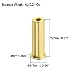 Unique Bargains Plug Insert Fit Carbon Wood Iron Steel Shafts Golf Brass Tip Weights