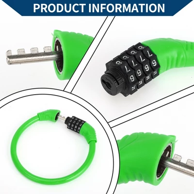 Unique Bargains Bicycle Lock Ring Anti-Theft Bike Lock Resettable 4 Digit Mini Ring Lock Green 1 Unique Bargains Bicycle Lock Ring Anti-Theft Bike Lock Resettable 4 Digit Mini Ring Lock Green