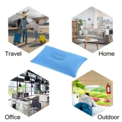 Unique Bargains Neck Support For Hiking Travel Flocked Inflatable Camping Pillows 2 Pcs 15" X 9.5" -Futuro Brand GUEST 82cd2063 1dbd 40ac a877 c811d2c4a124