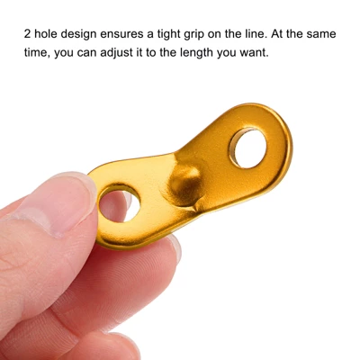 Unique Bargains Aluminum Rope Tensioner Tent Cord Adjuster For Camping Hiking Travel 3 Unique Bargains Aluminum Rope Tensioner Tent Cord Adjuster For Camping Hiking Travel - Image 3
