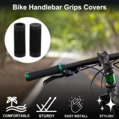 Unique Bargains Bike Handlebar Grips Covers 3.35" Long Black 1 Pair
