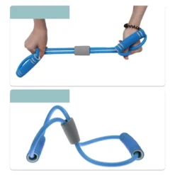 Unique Bargains 8-Shaped Resistance Band Expander Elastic Muscle Training