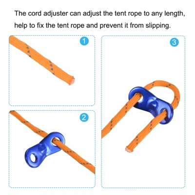 Unique Bargains Tent Ropes Nylon Reflective Guyline Cord With Aluminum Cord Adjusters For Camping Hiking 4 Unique Bargains Tent Ropes Nylon Reflective Guyline Cord With Aluminum Cord Adjusters For Camping Hiking - Image 4