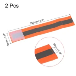 Unique Bargains Reflective Bands For Arm Wrist Ankle Leg Strip Wide Green 2 Pack