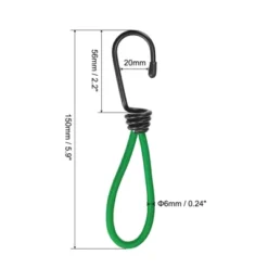 Unique Bargains Outdoor Camping Tent Canopy Elastic Cord With Hook 6" 1 Pc