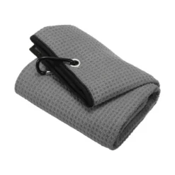 Unique Bargains Super Absorbent Waffle Pattern Tri-Fold Microfiber Golf Towels With D Clips 20"x16" -Futuro Brand GUEST 86316f3b 41f7 4245 b9c0 0f57850c9926