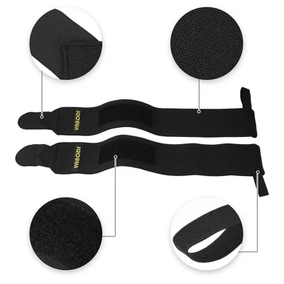 Unique Bargains Professional Wrist Bandages Black 1 Pair 2 Unique Bargains Professional Wrist Bandages Black 1 Pair - Image 2