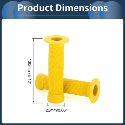 Unique Bargains Bike Handlebar Grips Covers 5.12" Long Yellow 1 Pair 2 Unique Bargains Bike Handlebar Grips Covers 5.12" Long Yellow 1 Pair - Image 2