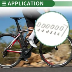 Unique Bargains Road Bike Pedal Cleat Bicycle Cleats Mountain Bikes Self-locking Cleat Screw Kit Silver Tone 1 Set