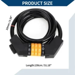 Unique Bargains Bike Lock Extended Bicycle Padlock Lock Resettable 5 Digit Bike Lock Black 1 Set -Futuro Brand GUEST 88a2849e ed2d 4b91 86e4 27fbc9b25155