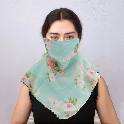 Unique Bargains Flower Triangle Earloop Neck Gaiter 1 Pc 1 Unique Bargains Flower Triangle Earloop Neck Gaiter 1 Pc