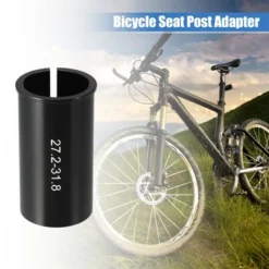 Unique Bargains Aluminium Alloy Bicycle Bike Seat Post Tube Adapter Black 2 Pcs