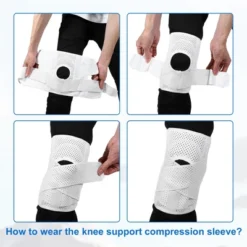 Unique Bargains Knee Brace Compression Sleeve With Side Stabilizers Breathable Adjustable For Men Women 1 Pcs -Futuro Brand GUEST 8983b9e1 66ac 4db6 9bad 8494298f7da3