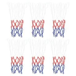 Unique Bargains Mini Tensile-Resistant Sturdy Basketball Net White Red Blue 12" 6 Pcs -Futuro Brand GUEST 89ce6066 0983 420f 9aca 1bd0291b3623