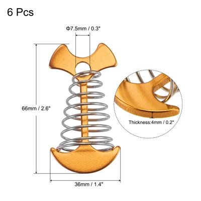 Unique Bargains Deck Pegs Aluminium Alloy Tent Stakes With Rope Hook Spring Tensioner For Camping Outdoor Plank 1 Unique Bargains Deck Pegs Aluminium Alloy Tent Stakes With Rope Hook Spring Tensioner For Camping Outdoor Plank