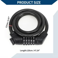 Unique Bargains Bicycle Lock Bicycle Padlock 5 Digit Resettable Bike Cable Lock Black 1Set 8 Unique Bargains Bicycle Lock Bicycle Padlock 5 Digit Resettable Bike Cable Lock Black 1Set -Futuro Brand GUEST 8a0b0a3e a80a 4d21 a9b6 52d05e327a19