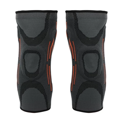 Unique Bargains Knee Brace Protection With Patella Gel Pads For Physical Exercise Pain Ease Gray With Orange Line 2Pcs 8 Unique Bargains Knee Brace Protection With Patella Gel Pads For Physical Exercise Pain Ease Gray With Orange Line 2Pcs - Image 8