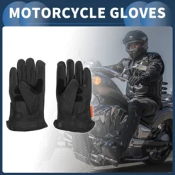 Unique Bargains Motorcycle Gloves Dirt Bike Bicycle Racing ATV UTV Sheep Leather 1 Pair