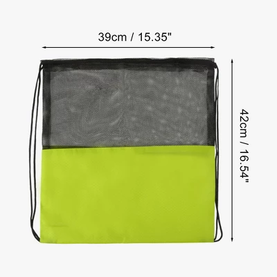 Unique Bargains Drawstring Backpacks Polyester Fluorescent Green 1 Pc 1 Unique Bargains Drawstring Backpacks Polyester Fluorescent Green 1 Pc